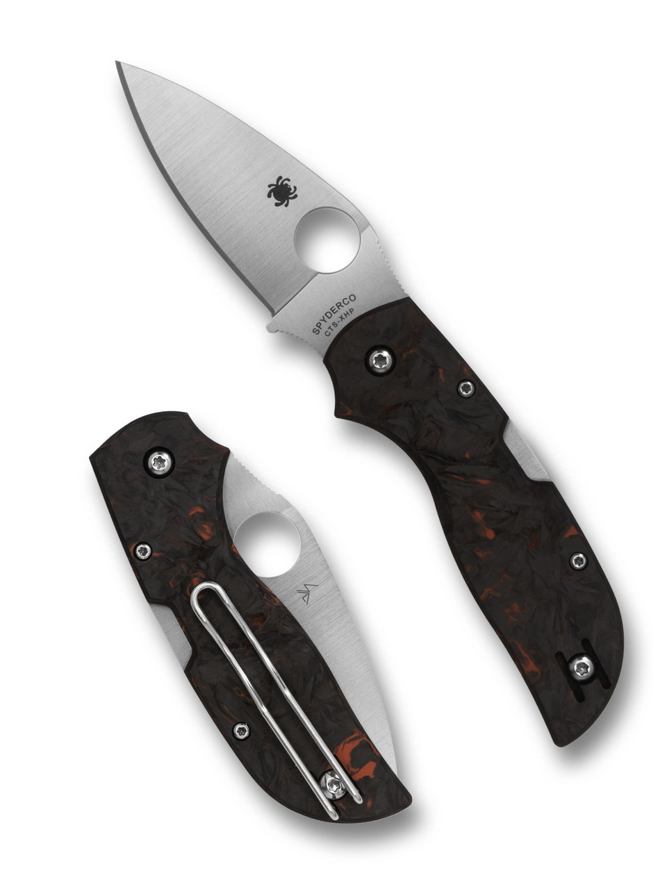 Spyderco Chaparral C152CFRDP | Satin CTS XHP | Red Fatcarbon