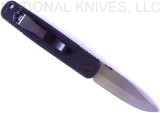 Emerson Knives A-100 SF Folding Knife, Satin 3.625" Plain Edge Blade, Black G-10 Handle