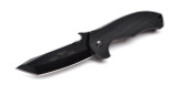 Emerson Knives Mini Roadhouse BT Folding Knife, Black 3.5" Plain Edge 154CM Blade, Black G-10 Handle, Emerson "Wave" Opener