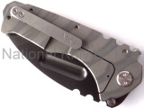 REFERENCE ONLY - Medford Knives Praetorian Folding Knife, Oxide 3.8" Plain Edge D2 Blade, Flamed Titanium Handle