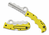 Spyderco Assist Salt Knife C79PSYL 3.68" Satin Combo Edge H-2 Blade Yellow FRN