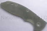 Rick Hinderer Knives XM-18 3.5" Textured G-10 handle scale - reverse shown.  ACU Camo color.
