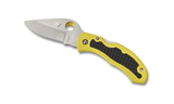 REFERENCE ONLY - Spyderco Snap-it Salt C26PYL Folding Knife, 2.937" Plain Edge H-1 Blade, Yellow FRN Handle