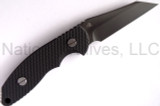 Rick Hinderer Knives FXM Wharncliffe Fixed Blade Knife, DLC Black 3.5" Plain Edge S35VN Blade, Black G-10 Handle