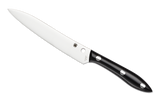 REFERENCE ONLY - Spyderco Cook's Knife K11P Kitchen Knife, 6.125" Plain Edge Stainless Steel Blade, Black Corian Handle