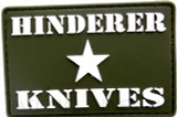 REFERENCE ONLY - Rick Hinderer Knives PVC Morale Patch, Green and White, Star