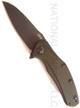 REFERENCE ONLY - Zero Tolerance ZT 0770ODBLK  Assisted Opening Knife, Black 3.25" Plain Edge Blade, Olive Drab Aluminum Handle