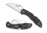 Spyderco Delica 4 Wharncliffe Knife C11FPWCBK Plain Edge VG-10 Blade Black FRN