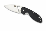 Spyderco Efficient Folding Knife C216GP Plain Edge Blade Black G-10 Handle