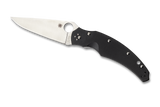 REFERENCE ONLY - Spyderco Opus C218GP Folding Knife, 3.75" Plain Edge Blade, Black G-10 Handle