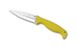 REFERENCE ONLY - Spyderco Fish Hunter Knife FB40SYL Serrated H-1 Blade Yellow