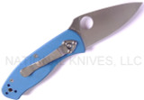 REFERENCE ONLY - Spyderco Persistence C136GPBL Folding Knife, 2.75" Plain Edge Blade, Blue G-10 Handle