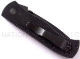 Emerson Knives CQC-7A BT folding knife with thumb disk - shown closed pocket clip side.  Black 154CM stainless steel plain edge blade.  Black G-10 handle.  Model CQC-7A-BT.
For reference only.
