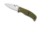 Spyderco Caribbean Leaf Shape Knife C217GS Serrated LC200 N Blade G-10 Handle