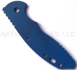 Rick Hinderer Knives 3.5" XM-18 "Bolstered" G-10 handle scale - reverse shown.  Blue - Black in color.
For reference only.