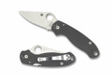 Spyderco Para 3 Knife C223GPDGY Stonewash Plain Edge Maxamet Blade Gray G-10