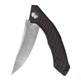 Zero Tolerance 0462 Folding Knife 3.7" 20CV Blade Black and Red Carbon Fiber