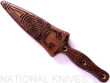 RMJ Tactical Custom Valhalla Raider Dagger fixed blade knife - shown in sheath obverse. 80CRV2 steel double plain edge blade. Wood handle.
For reference only. RMJ Tactical Custom Valhalla Raider Dagger fixed blade knife - shown in sheath obverse. 80CRV2 steel double plain edge blade. Wood handle.
For reference only.