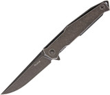 Ruike Knives P108-SB Folding Knife Black 3.5" Plain Edge Blade Black Stainless