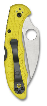 Spyderco Salt 2 Wharncliffe Knife C88PWCYL2 2.9" Plain Edge H-1 Blade Yellow FRN