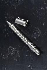 Rick Hinderer Spiral Investigator Stonewashed Stainless Steel Ink Pen