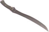 RMJ Tactical Wyvern fixed blade short sword - shown out of sheath reverse.  Tungsten Cerakote 3V steel plain edge blade.  Dirty Olive G-10 handle. 