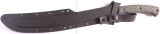 RMJ Tactical Wyvern fixed blade short sword - shown in sheath reverse.  Tungsten Cerakote 3V steel plain edge blade.  Dirty Olive G-10 handle. 