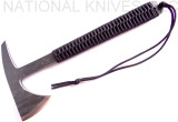 RMJ Tactical Custom Range 37 Kestrel tomahawk - shown out of sheath reverse. 80CRV2 steel plain edge head. Black cord-wrapped handle.
For reference only. RMJ Tactical Custom Range 37 Kestrel tomahawk - shown out of sheath reverse. 80CRV2 steel plain edge head. Black cord-wrapped handle.
For reference only.