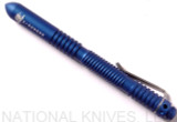Rick Hinderer Knives Extreme Duty Ink Pen - Aluminum - Spiral - Matte Blue