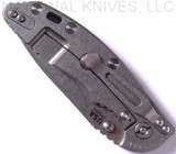 Rick Hinderer Knives XM-18 Spearpoint Non-Flipper Folding Knife, Stonewashed 3.5" Plain Edge 20CV Blade, Stonewashed Lockside, Blue G-10 Handle - Tri-Way Pivot
