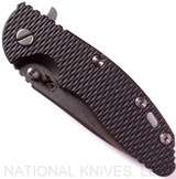 Rick Hinderer Knives XM-18 Slicer Folding Knife, Stonewash 3.5" Plain Edge 20CV Blade, Stonewash Lockside, Black G-10 Handle - Tri-Way Pivot