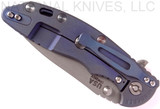 Rick Hinderer Knives XM-18 Spanto Folding Knife, Working Finish 3.5" Plain Edge 20CV Blade, Battle Blue Lockside, Blue - Black G-10 Handle - Tri-Way Pivot