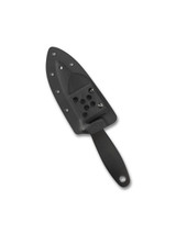 Spyderco Nightstick fixed blade knife - shown in sheath reverse.  Satin S30V stainless steel plain edge blade.  Black G-10 handle.  Model FB47GP.