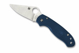 Spyderco Para 3 Lightweight Knife C223PCBL Satin Plain Edge SPY27 Blade Blue FRN