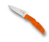 Spyderco Endura 4 Folding Knife C10FPOR Plain Edge VG-10 Blade Orange FRN Handle