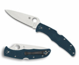 Spyderco Endura 4 Folding Knife C10FPK390 Plain Edge K390 Blade Blue FRN Handle