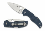 Spyderco Native 5 Folding Knife C41PCBL5 2.95" Plain Edge SPY27 Blade Blue FRN