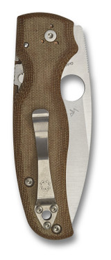 REFERENCE ONLY - Spyderco Shaman Sprint Run C229MPZW Z-Wear PM Brown Micarta