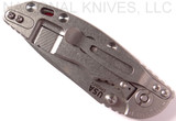 Rick Hinderer Knives XM-18 3.0" Spear Point Non Flipper folding knife with thumb studs - shown closed lock side.  Stonewash 20CV stainless steel plain edge blade.  Red G-10 handle with stonewash lock side.  Model K10813SGS00.