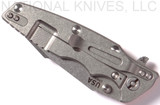 Rick Hinderer Knives Eklipse Harpoon Tanto folding knife with thumb stud and flipper tab - shown closed lock side.  Stonewash 20CV stainless steel plain edge blade.  Orange G-10 handle with stonewash lock side.  Model K4054SGS00.