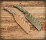 REFERENCE ONLY - RMJ Tactical Da Choppa Knife 7.3" OD Green 80CRV2 Blade Dirty Olive G-10