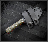 RMJ Tactical Utsidihi Fixed Blade Knife Tungsten 3.5" Nitro-V Blade Blaze Olive
