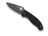Spyderco Tenacious Knife C122GBBKP Black Plain Edge Blade Black G-10 Handle