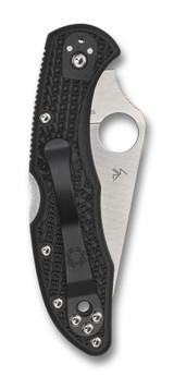 Spyderco Delica 4 Thin Red Line Knife C11FPSBKRD ComboEdge VG-10 Blade Black FRN