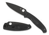 Spyderco Resilience Lightweight Knife C142PBBK Black Plain Edge Blade Black FRN