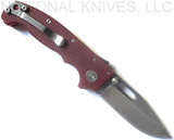 Strict Limit of One (1) AD-20 TOTAL per customer, household, etc.  Demko Knives MG AD-20 Folding Knife Stonewash CPM-20CV Blade Red G-10 Handle - WITH Thumb Slot