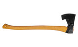 Condor Tool and Knife Greenland axe - shown in sheath obverse.  1060 HC steel plain edge head.  Wood handle.  Model CTK4070C225.