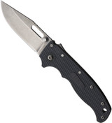 Demko Knives AD-20.5 Clip Point Knife Stonewash 3" Plain Edge Blade Gray Grivory