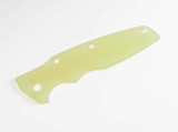 Rick Hinderer Knives Textured G-10 handle scale to fit Eklipse 3.5" - shown obverse.  Translucent Green. 