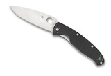 Spyderco Resilience Folding Knife C142GP Plain Edge Blade Black G-10 Handle